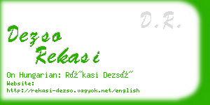 dezso rekasi business card